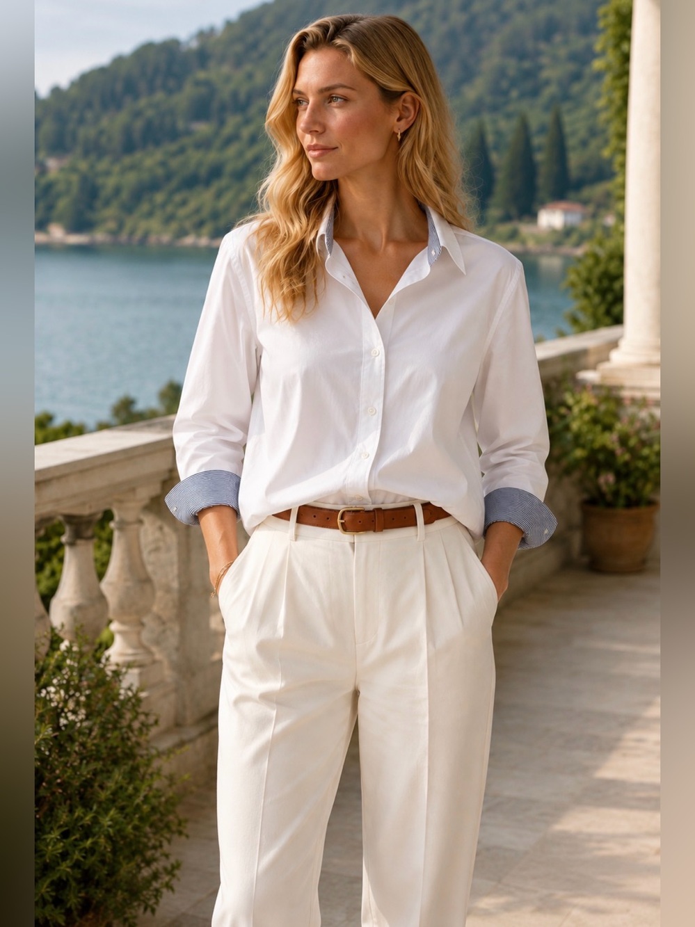 Chaps Cotton Blend Relaxed Button Down |Old Money| Minimalist Classic Preppy, XL
